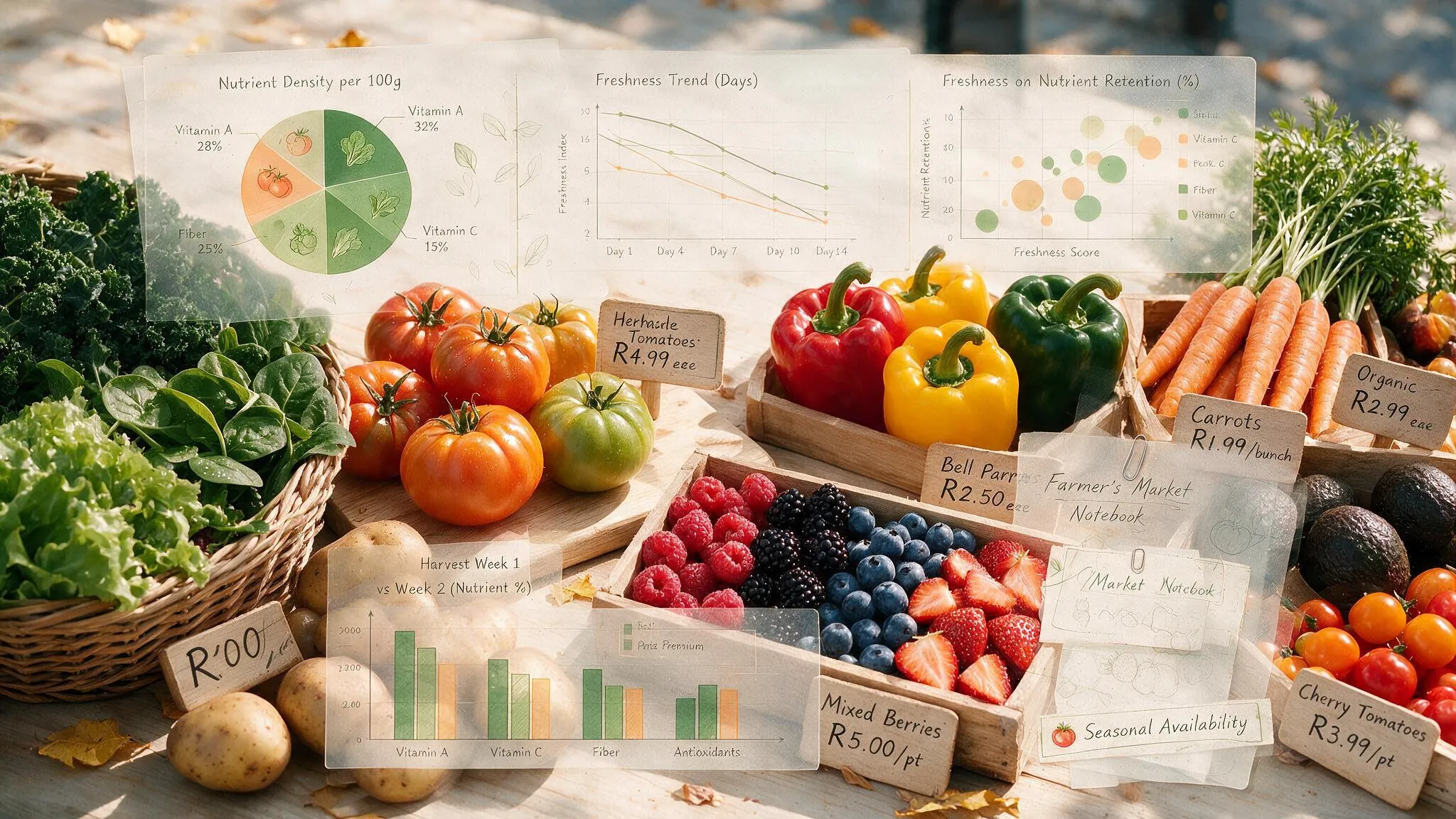 Fresh produce at a South African municipal market